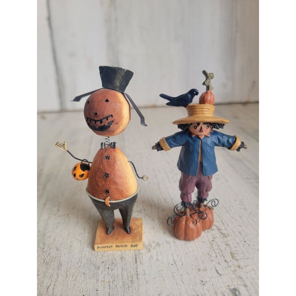 Halloween figure scarecrow jack‎ o lantern pumpkin mini figure unique set